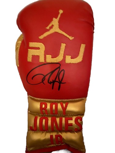 Roy jones signed glove with - roy,